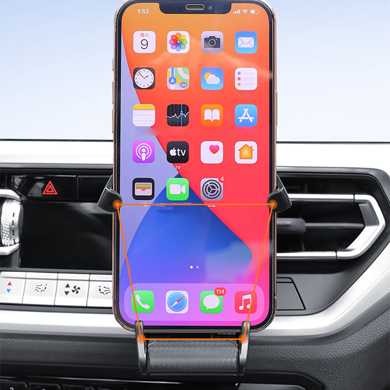 Racing seat phone holder