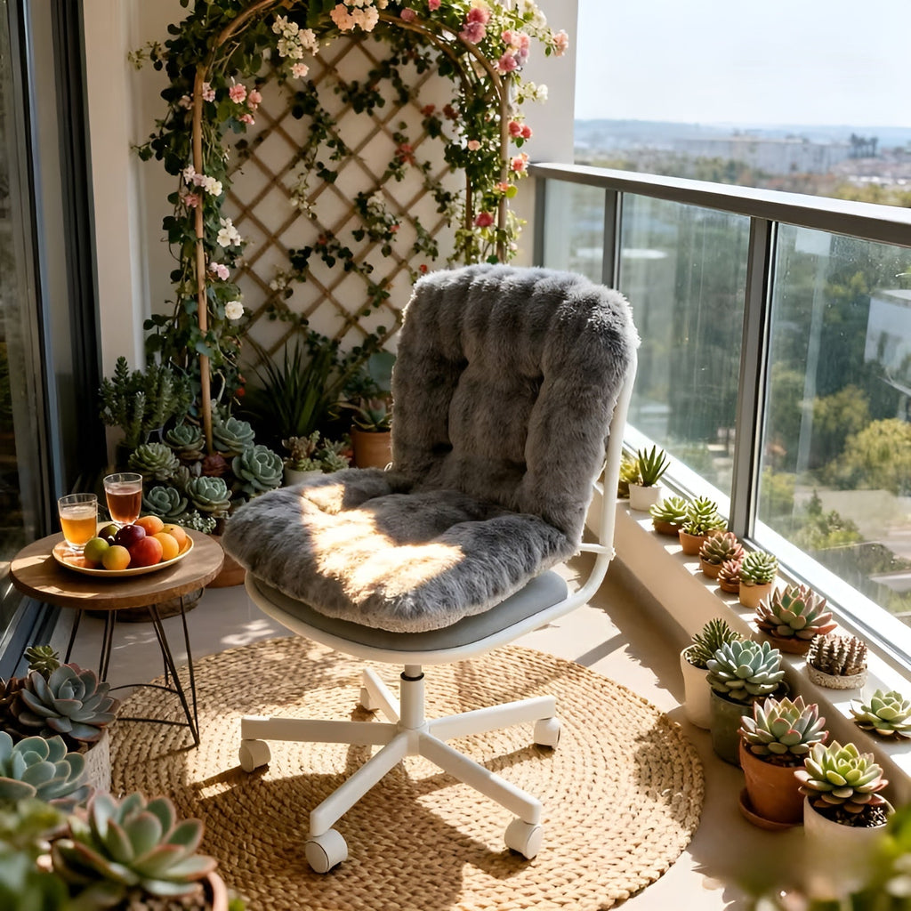 Soft seat cushion made of faux fur – Extra thick & cuddly