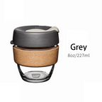 Reusable & Portable Glass Coffee Cup With Lid & Sleeve, For Home, Travel & More
