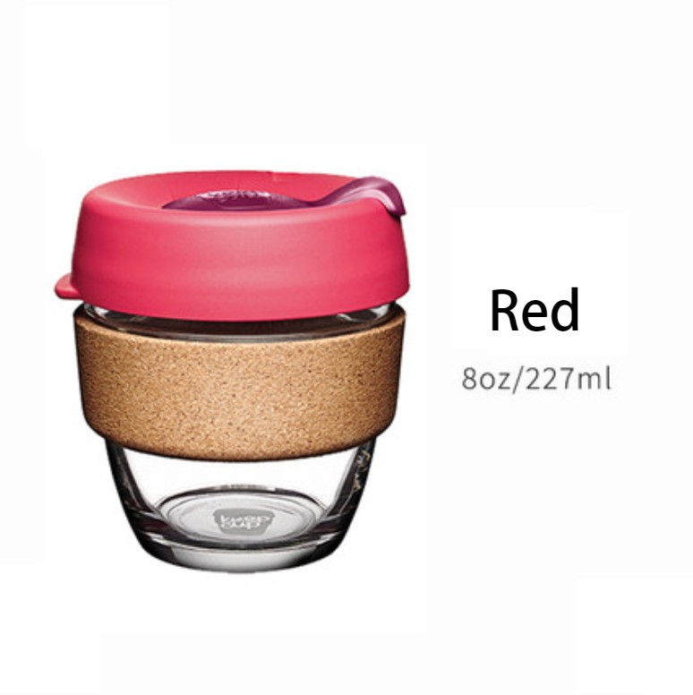 Reusable & Portable Glass Coffee Cup With Lid & Sleeve, For Home, Travel & More