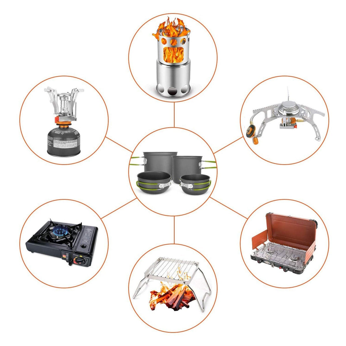 Camping Cookware and Backpacking Stove Set