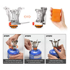 Camping Cookware and Backpacking Stove Set