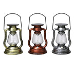 Antik-inspirierte Solar-LED-Laterne mit Glaskugel und Metallgriff