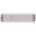 Decorative table runner with macrame fringes