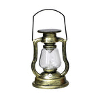 Antik-inspirierte Solar-LED-Laterne mit Glaskugel und Metallgriff