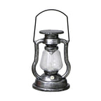 Antik-inspirierte Solar-LED-Laterne mit Glaskugel und Metallgriff