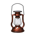 Antik-inspirierte Solar-LED-Laterne mit Glaskugel und Metallgriff
