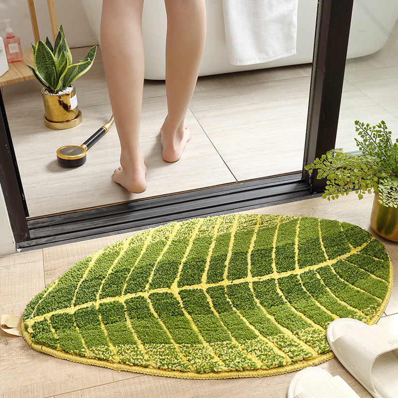 Leaf-Shaped Soft Bath Mat