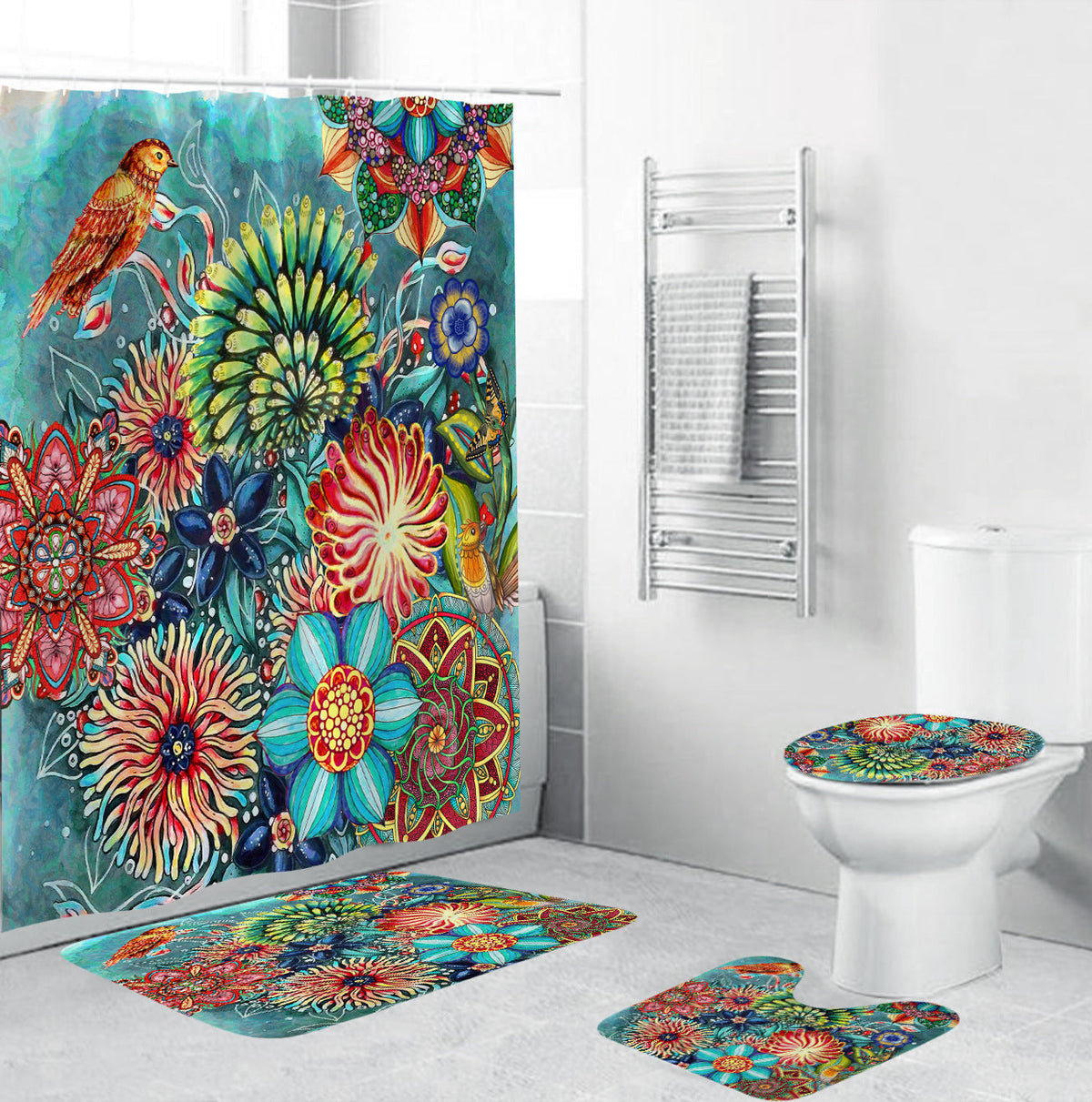 Floral Badezimmer-Set
