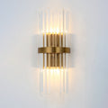 Contemporary Pillar Wall Sconce Light Crystal 2 Heads