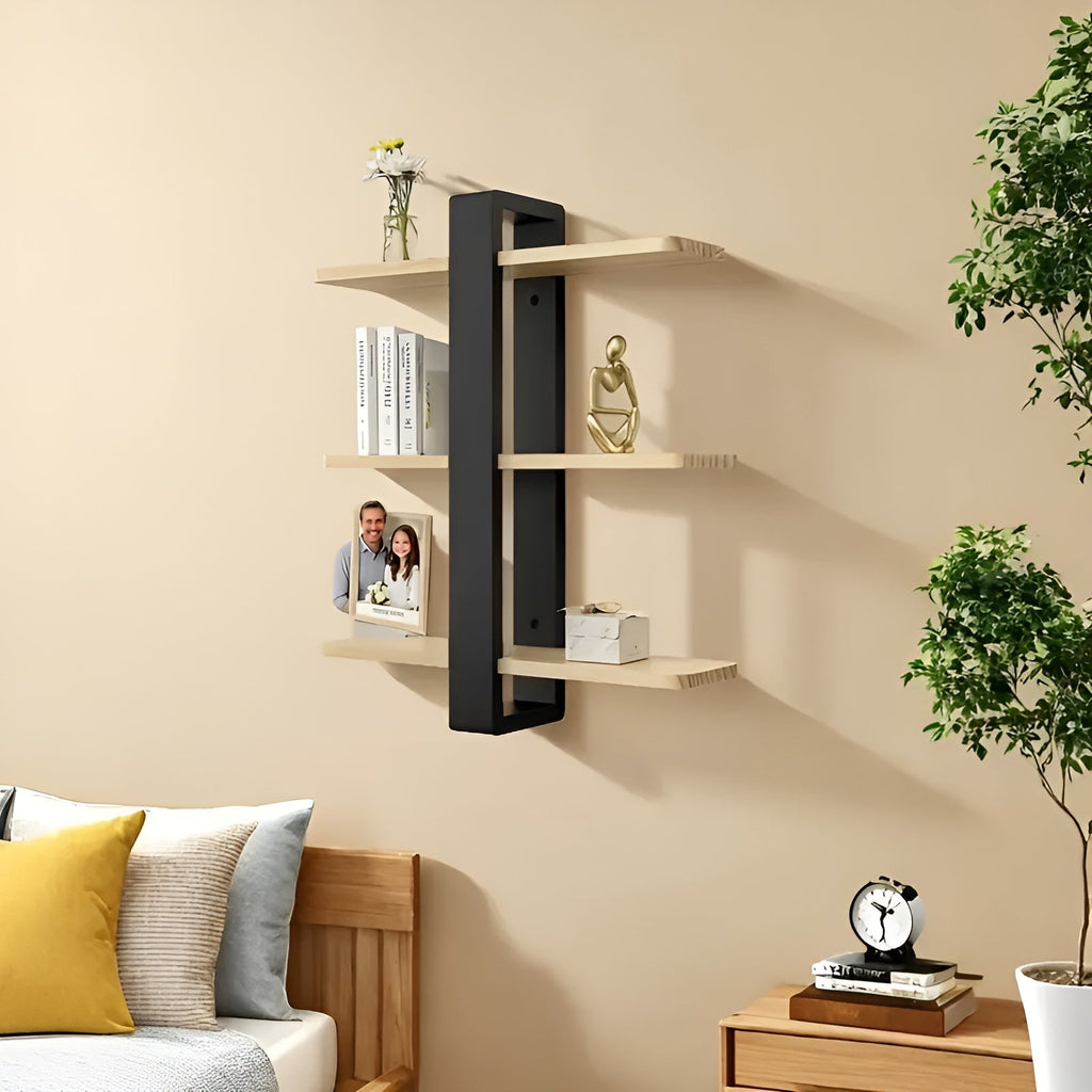 NordWood 3-Level Solid Pine Wall Shelf