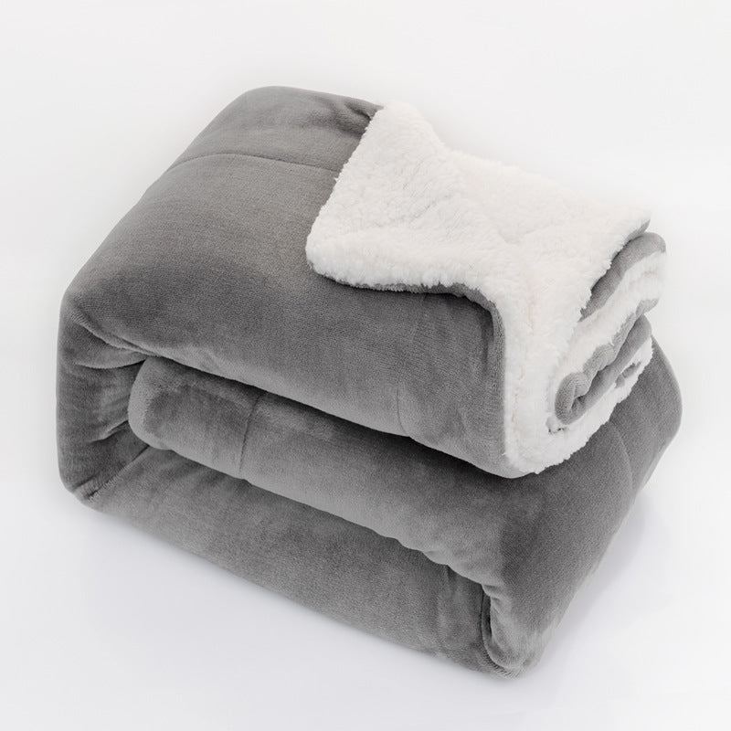 Ladies' Cozy Reversible Blanket with Microfiber Fabric