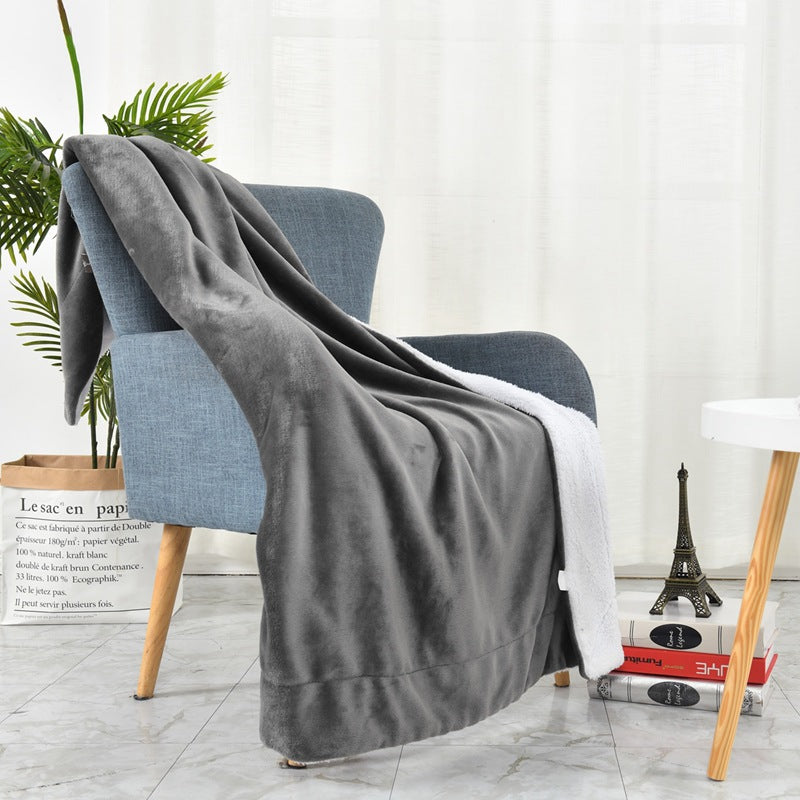 Ladies' Cozy Reversible Blanket with Microfiber Fabric