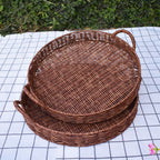 Round Handwoven Serving Tray