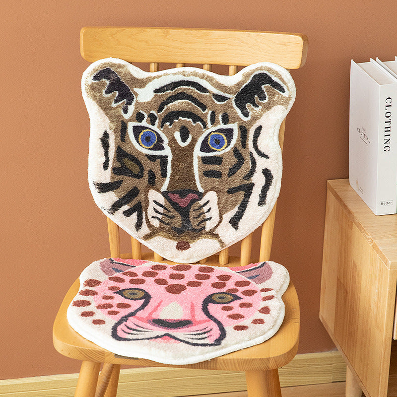 Round Microfiber Coasters with Animal Motifs and Non-Slip Backing