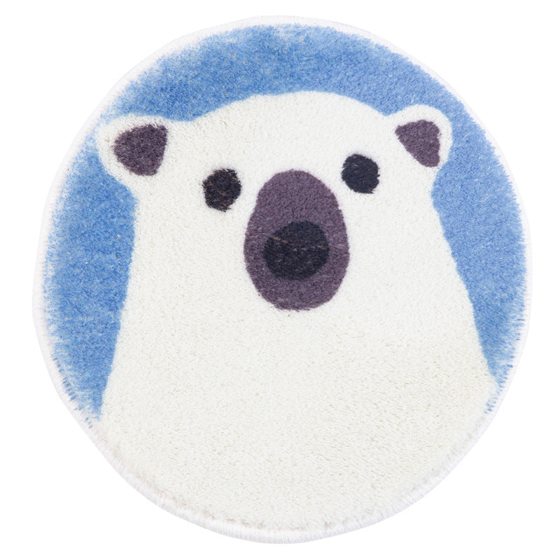Round Microfiber Coasters with Animal Motifs and Non-Slip Backing