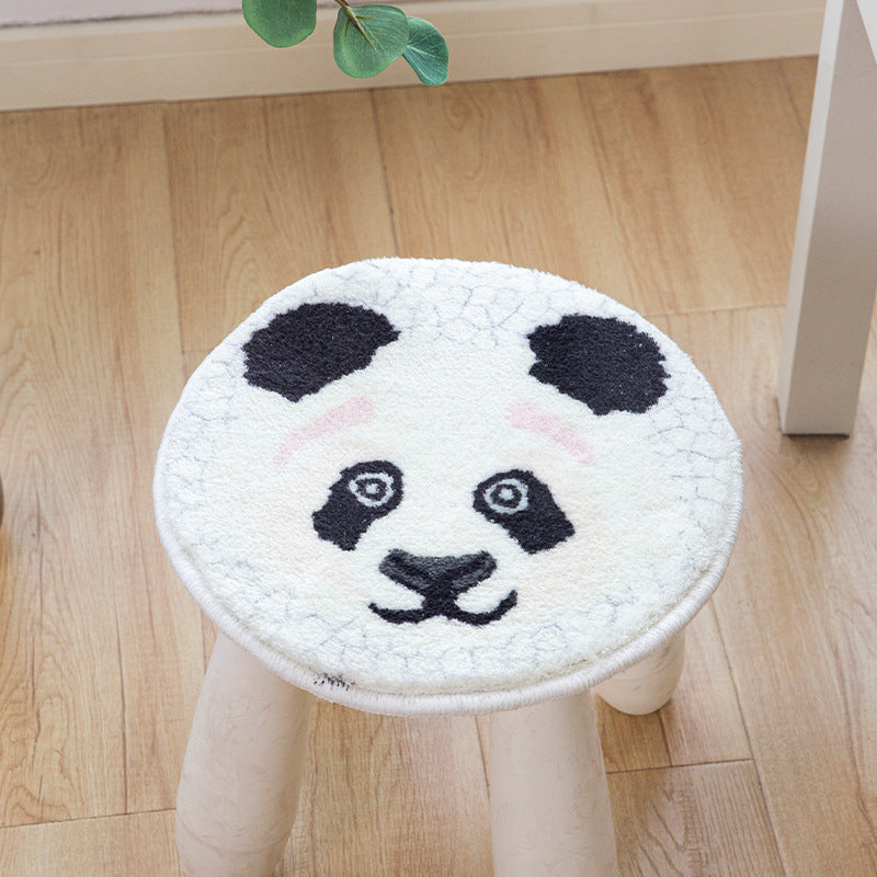 Round Microfiber Coasters with Animal Motifs and Non-Slip Backing