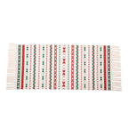 Flat-Woven Runner Rug with Nordic Christmas Pattern
