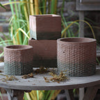Decorative Flower Pot with Woven Design