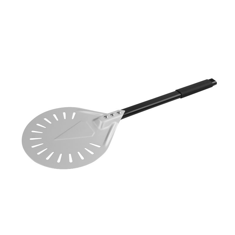 Extra lange perforierte Pizzaschaufel mit ergonomischem, hitzebeständigem Griff