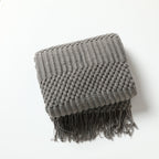 Knitted Blanket with Textured Design
