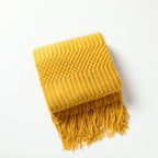 Knitted Blanket with Textured Design
