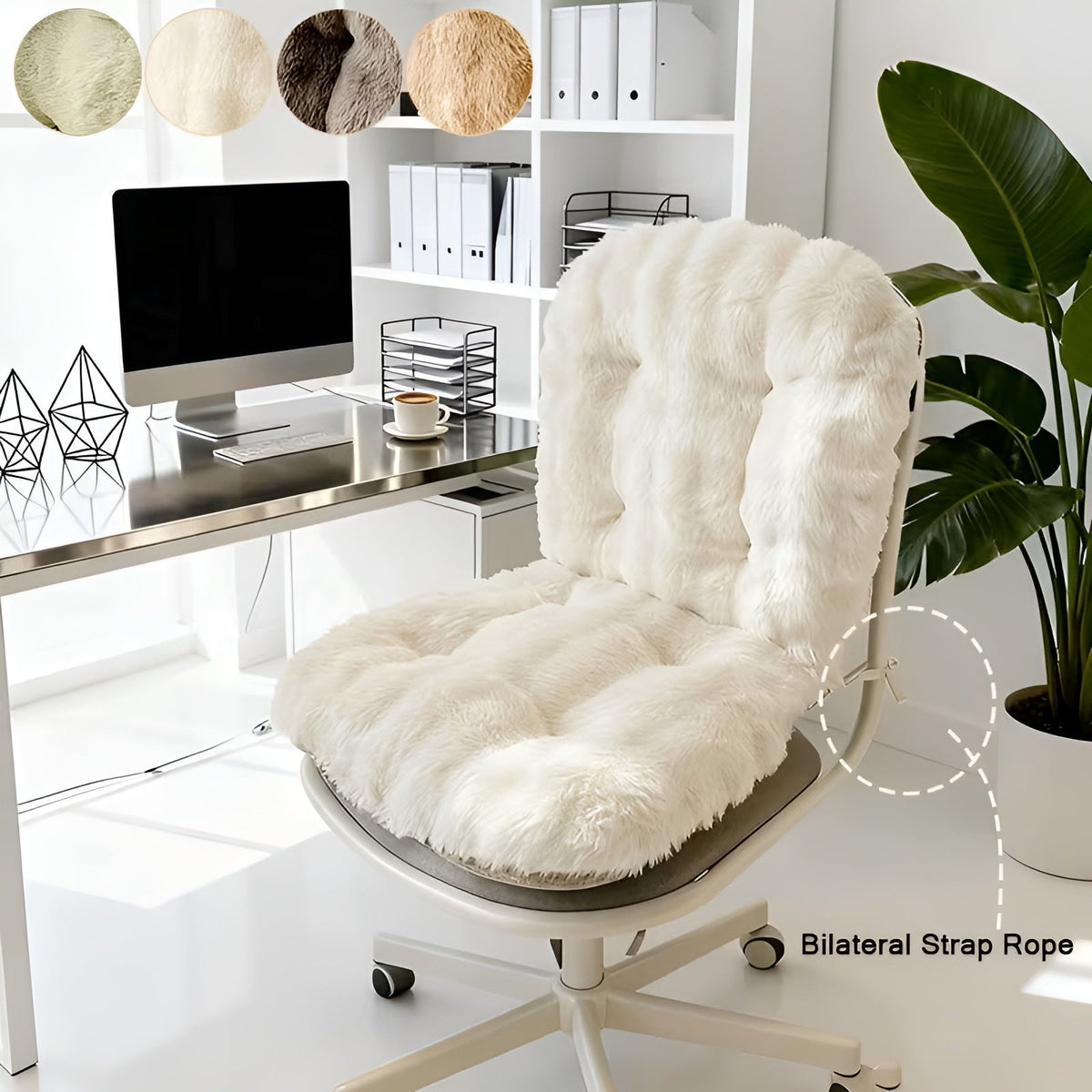 Soft seat cushion made of faux fur – Extra thick & cuddly