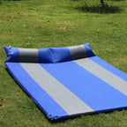 Selbstaufblasende Doppel-Campingmatte mit integriertem Kopfkissen