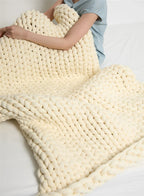 Handmade Chunky Knit Throw Weighted Blanket