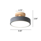 Deckenleuchte Holz Acryl 30 cm LED flach für Schlafzimmer Flur