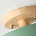 Deckenleuchte Holz Acryl 30 cm LED flach für Schlafzimmer Flur