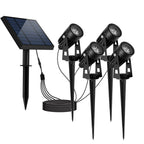 4-in-1 verstellbarer Solar-Außenstrahler, 100-200 Lumen