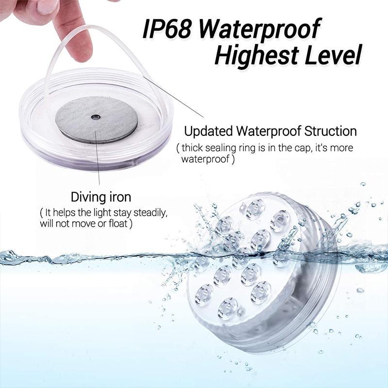 Remote Control Waterproof Magnetic Suction Cup LED Light