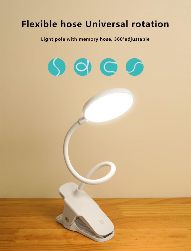 Simple LED Clip Desk Lamp