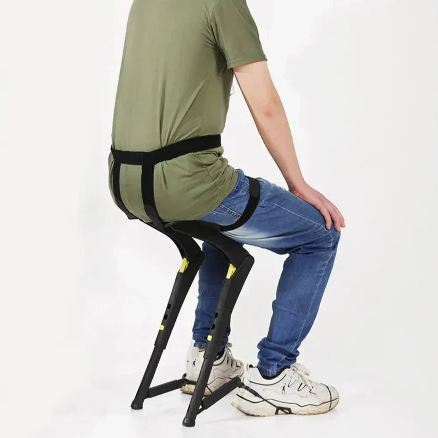 Tragbarer Exoskelett-Klapphocker