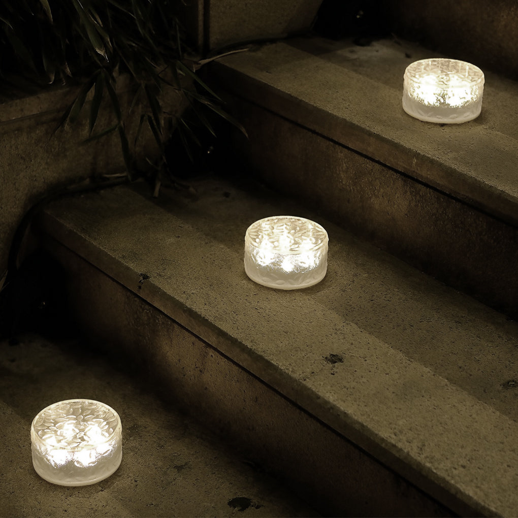4er-Set integrierte LED-Eisblock-Leuchten für den Außenbereich