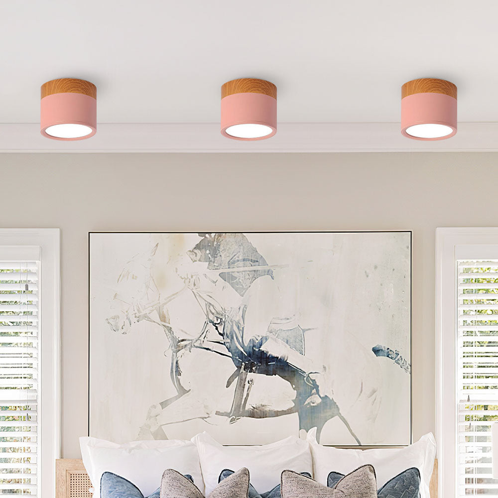 Modern Cylinder LED Flush Mount Ceiling Lamp