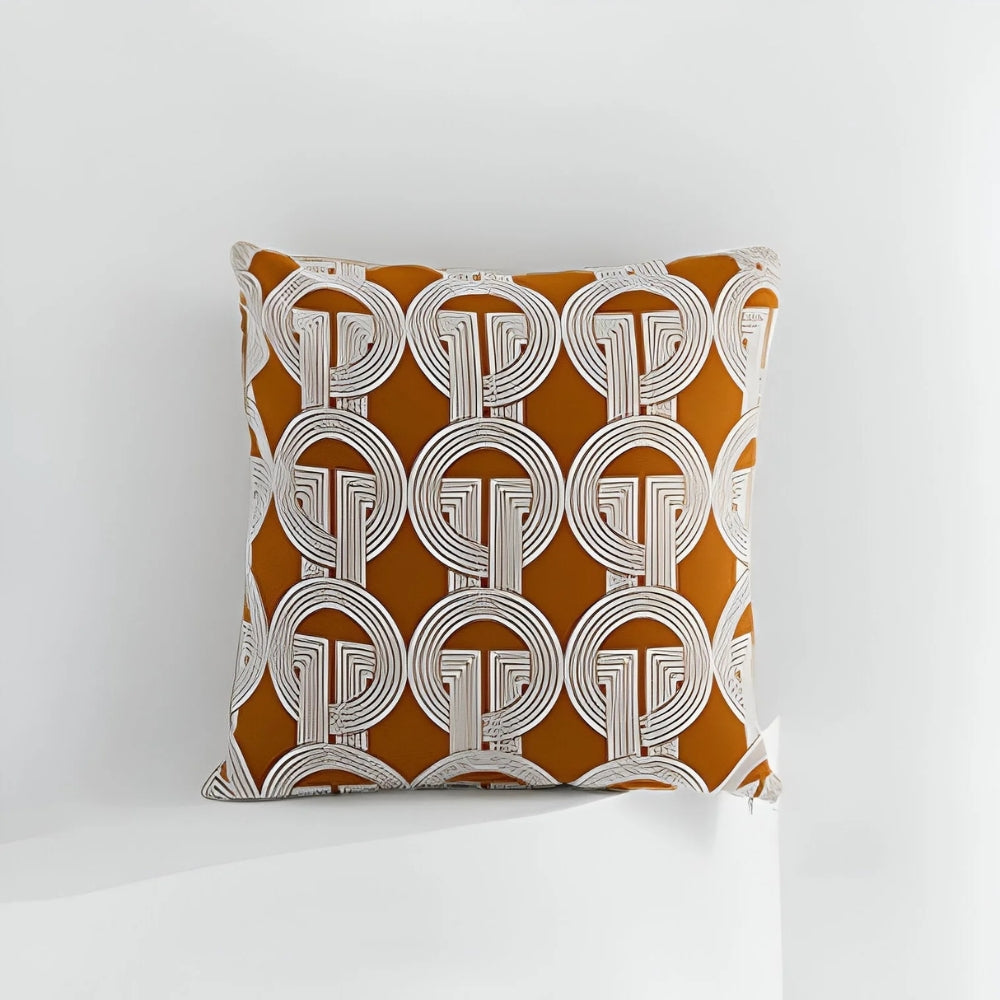 Modern Interlock Pattern Cushion Cover