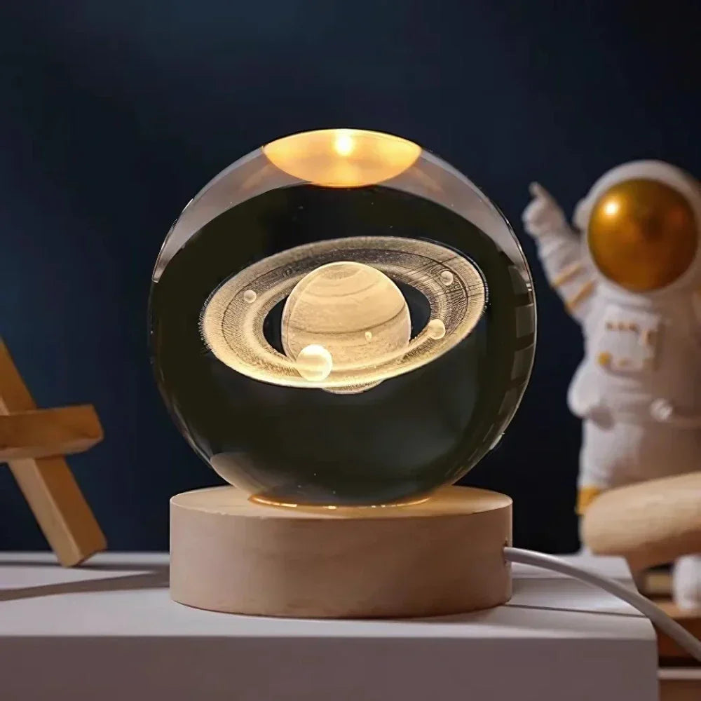 3D-gravierte Kristallkugel - Celestia