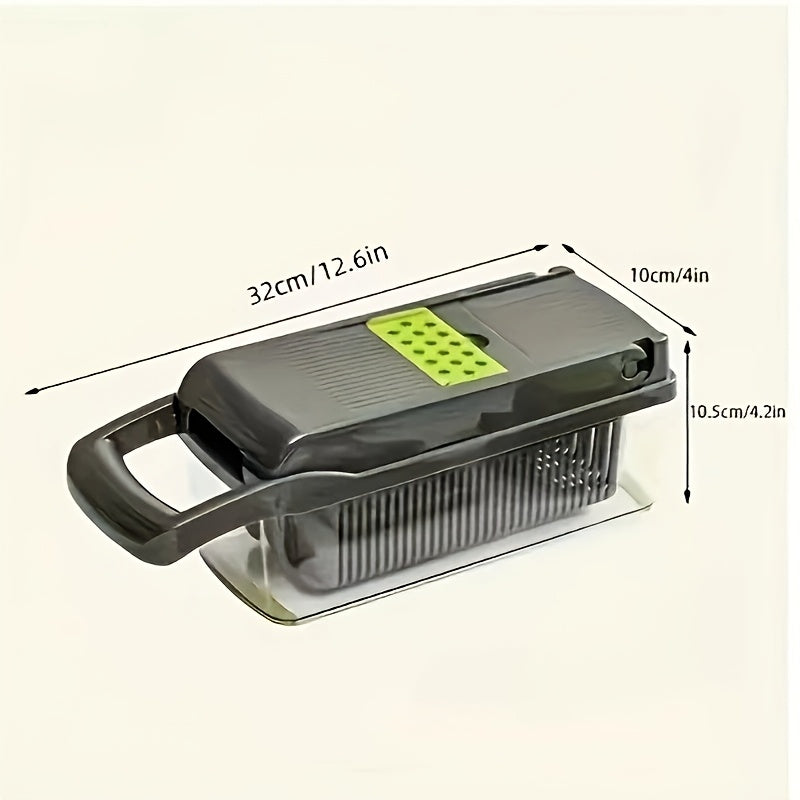 16-in-1 Multifunctional Vegetable Cutter with Catch Container