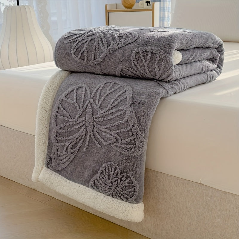 Soft Fleece Blanket with Butterfly Design