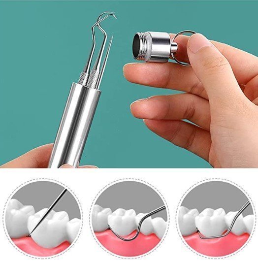 7-teiliges Zahnstocher-Set aus Edelstahl