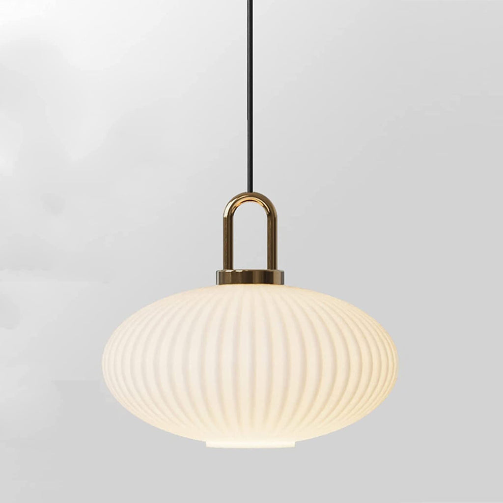 Design-Pendelleuchte in Kürbisform