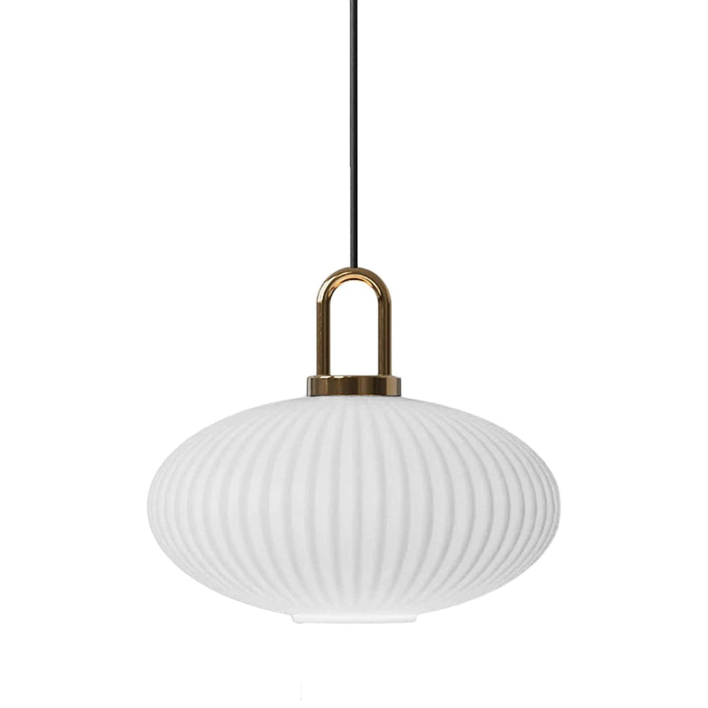 Design-Pendelleuchte in Kürbisform