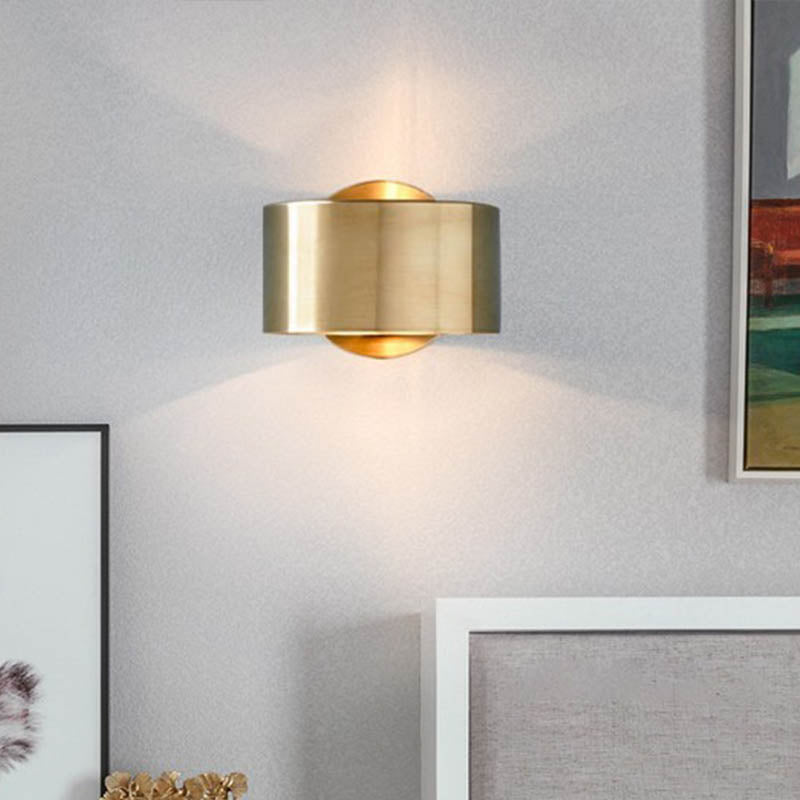 Minimalistische Wandleuchte aus Metall, 1-flammig, Gold