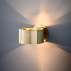 Minimalistische Wandleuchte aus Metall, 1-flammig, Gold