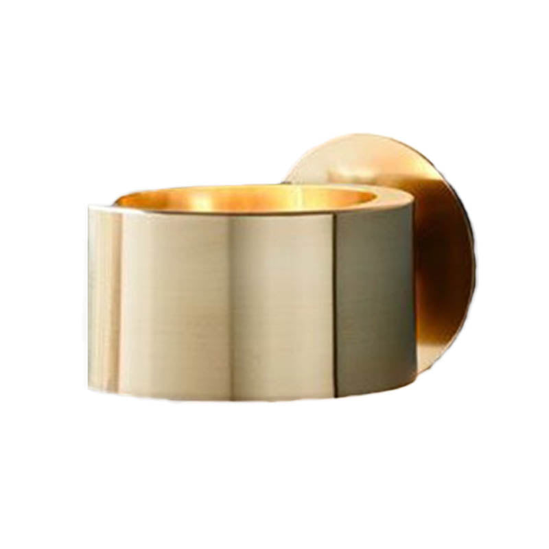 Minimalistische Wandleuchte aus Metall, 1-flammig, Gold