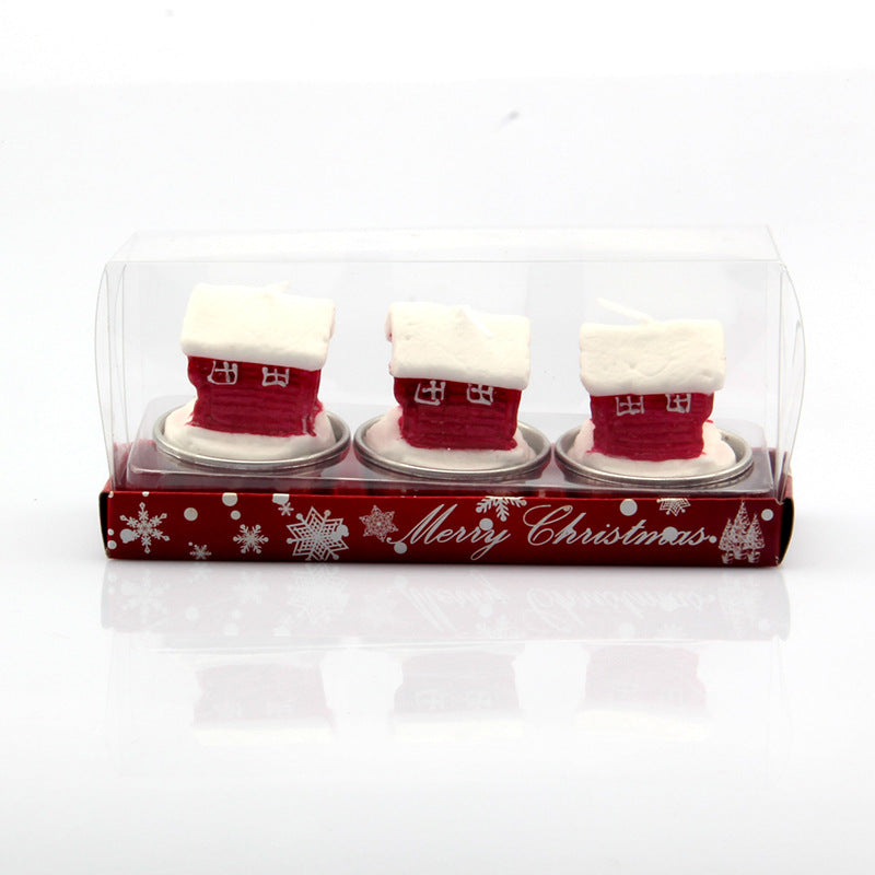 Festive Boot-Shaped Candle Set