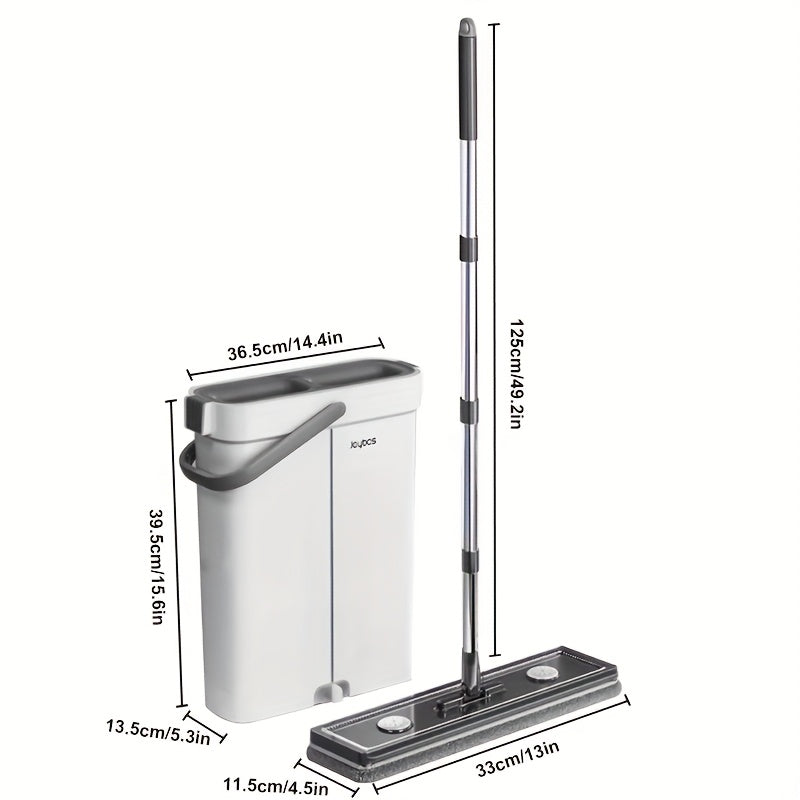Flachmopp-Set mit Eimer und Auswringsystem
