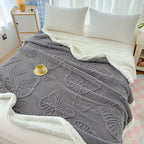 Soft Fleece Blanket with Butterfly Design
